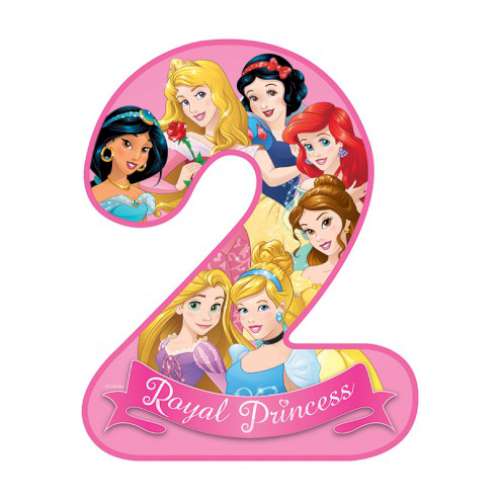 Disney Princess Number 2 Edible Icing Image - Click Image to Close